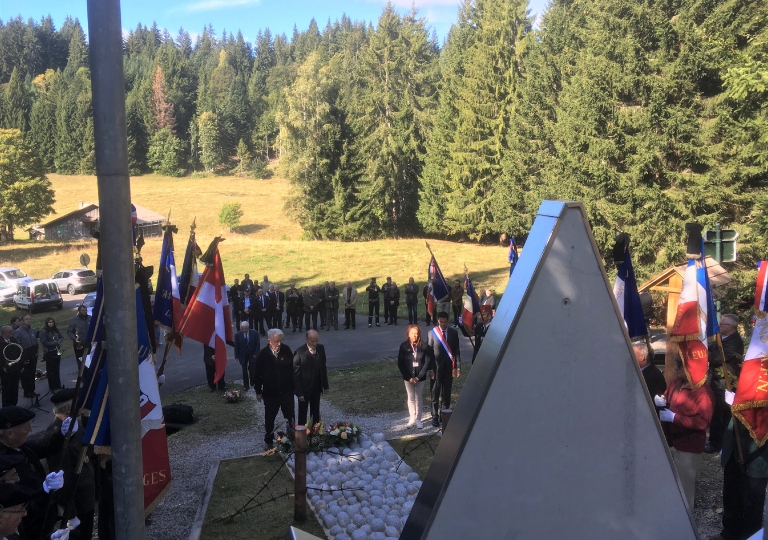 20190928 75ème anniversaire libération Cluses et Haute Savoie cérémonie stèle Loëx (3)