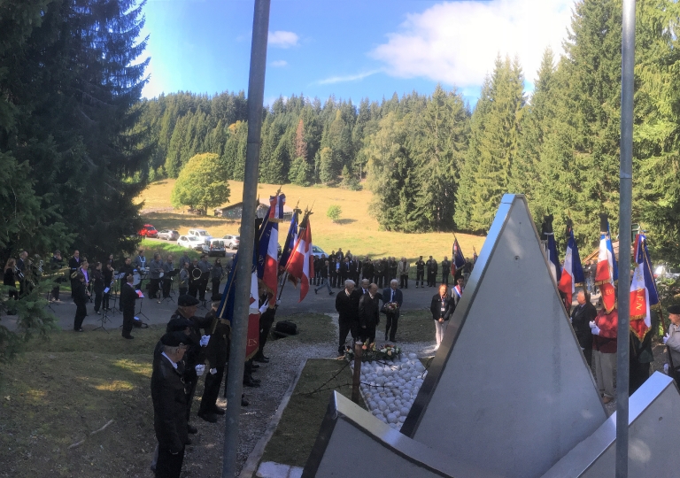 20190928 75ème anniversaire libération Cluses et Haute Savoie cérémonie stèle Loëx (4)